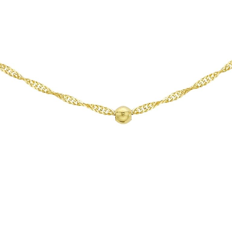 Halsband 9K Guld - vriden kedja 45 cm