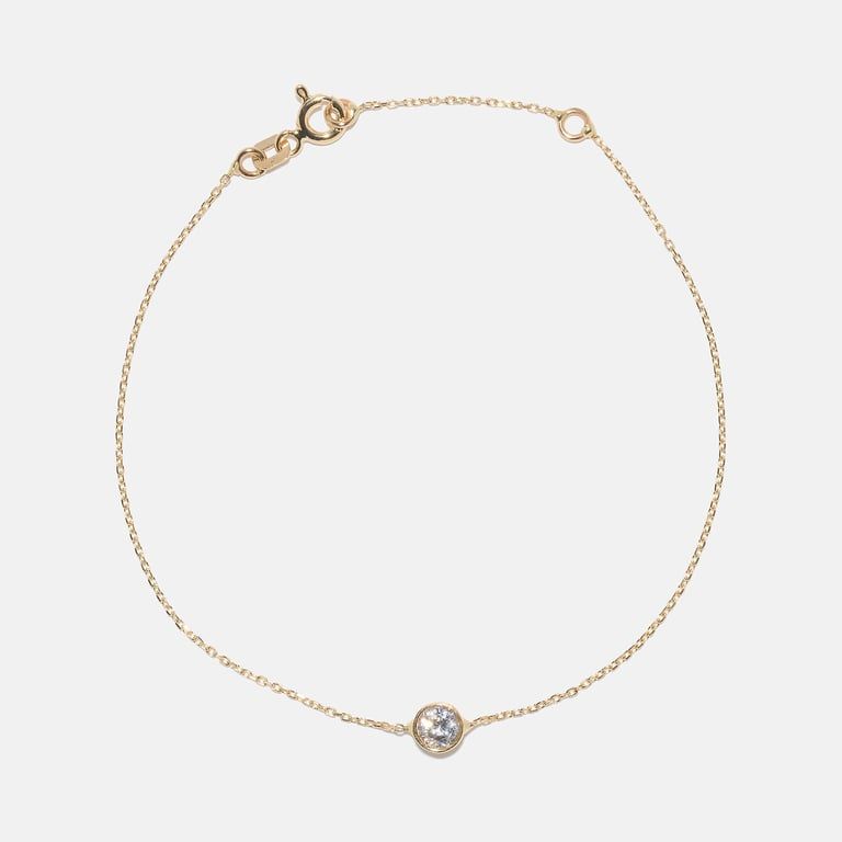 Förgyllt silverarmband - 19 cm