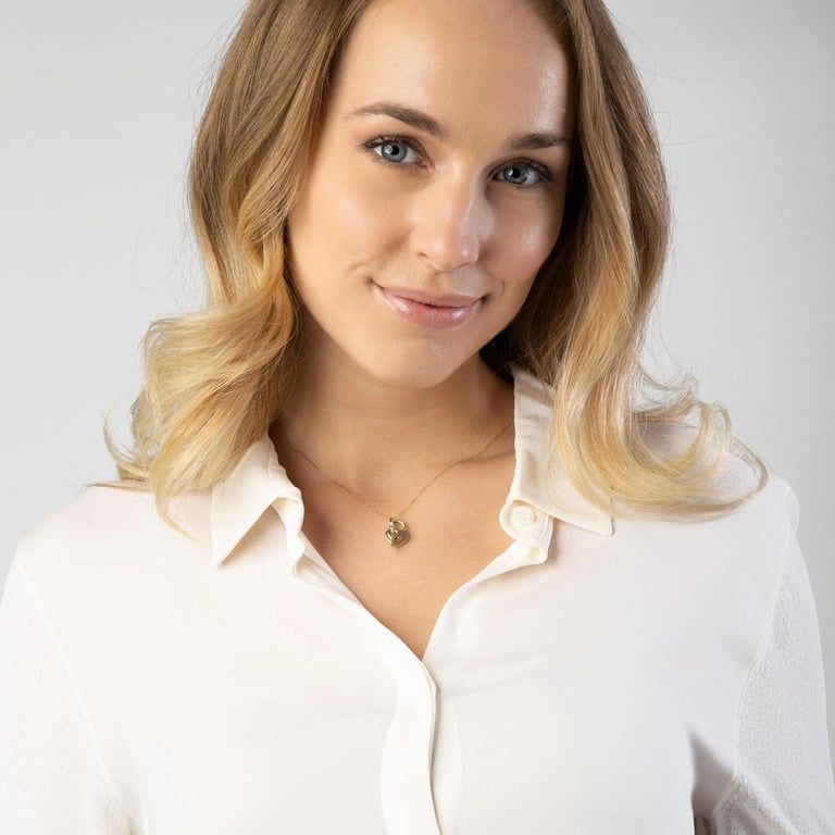 Halsband 9k guld - lås och nyckel 46 cm 2