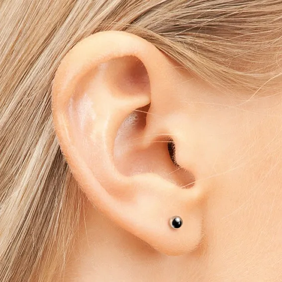 STUDEX - 1st örhänge kirurgiskt stål, kula 3mm 3
