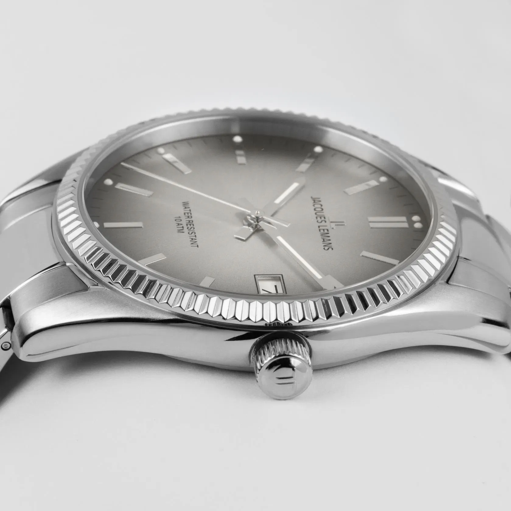 Jacques Lemans Derby - damklocka, vit/stål, 34 mm 5