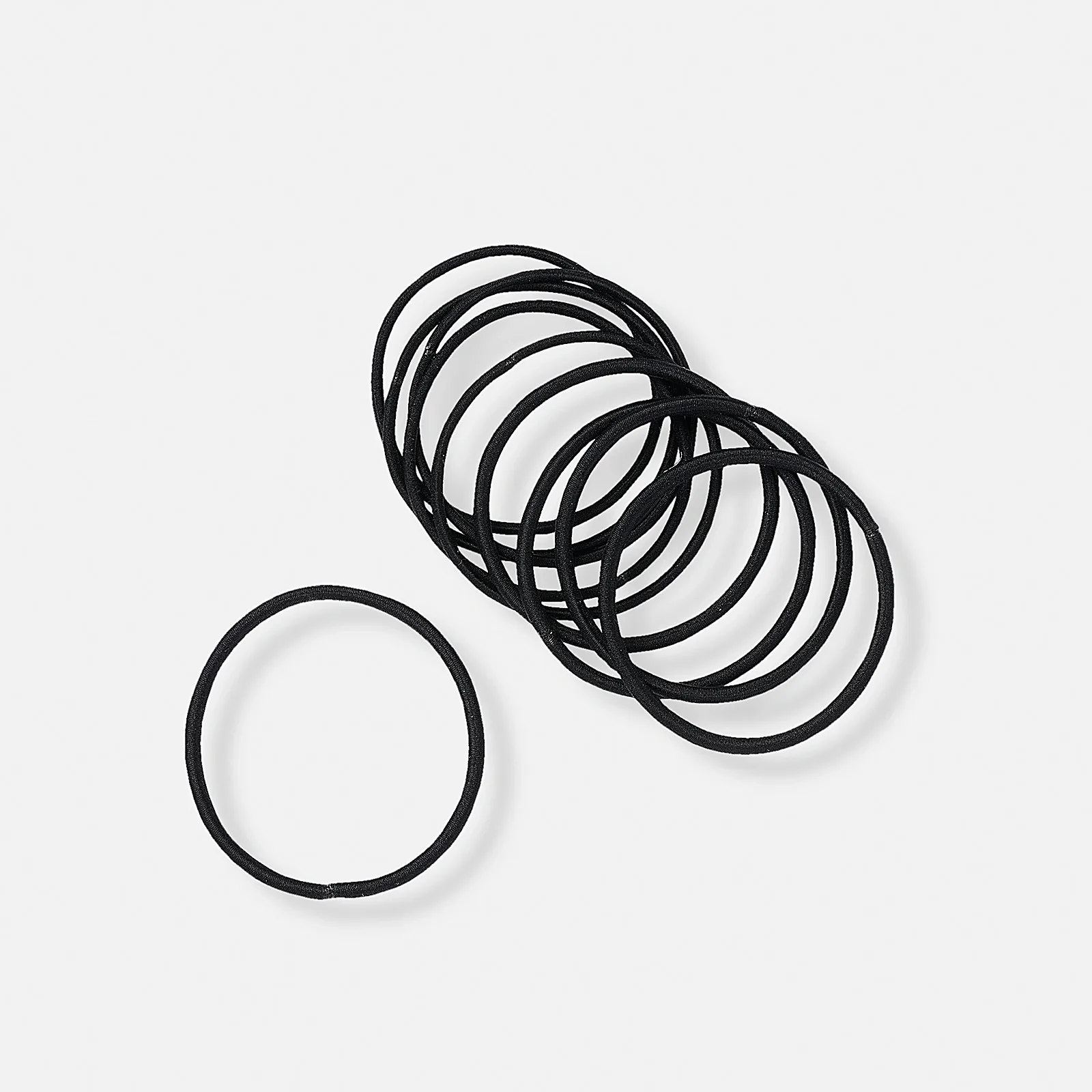 10-pack svarta hårsnoddar utan metall