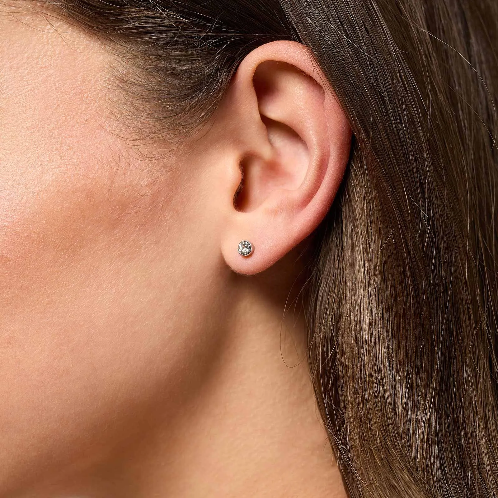 3-pack silverfärgade örhängen - studs 4